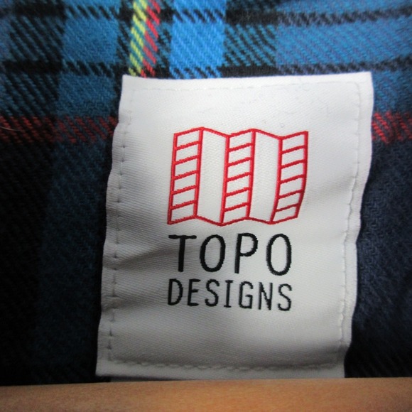 Topo Designs Flannel Shirt Men XXL Blue Plaid Button Up Long Sleeve Casual 496 - Picture 2 of 12